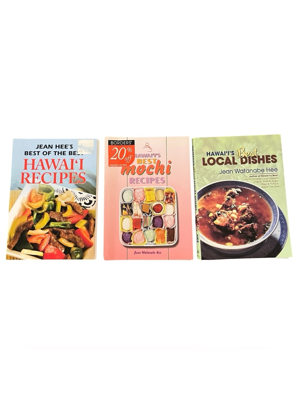 3 Hawaiian Cookbook Bundle Jean Hee Recipes Local Dishes Mochi Spiral PB Lot